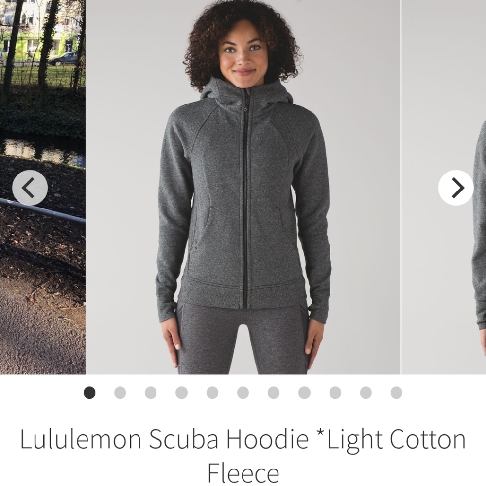 Lululemon Scuba Hoodie *Light Cotton Fleece In Heathered Speckle Black